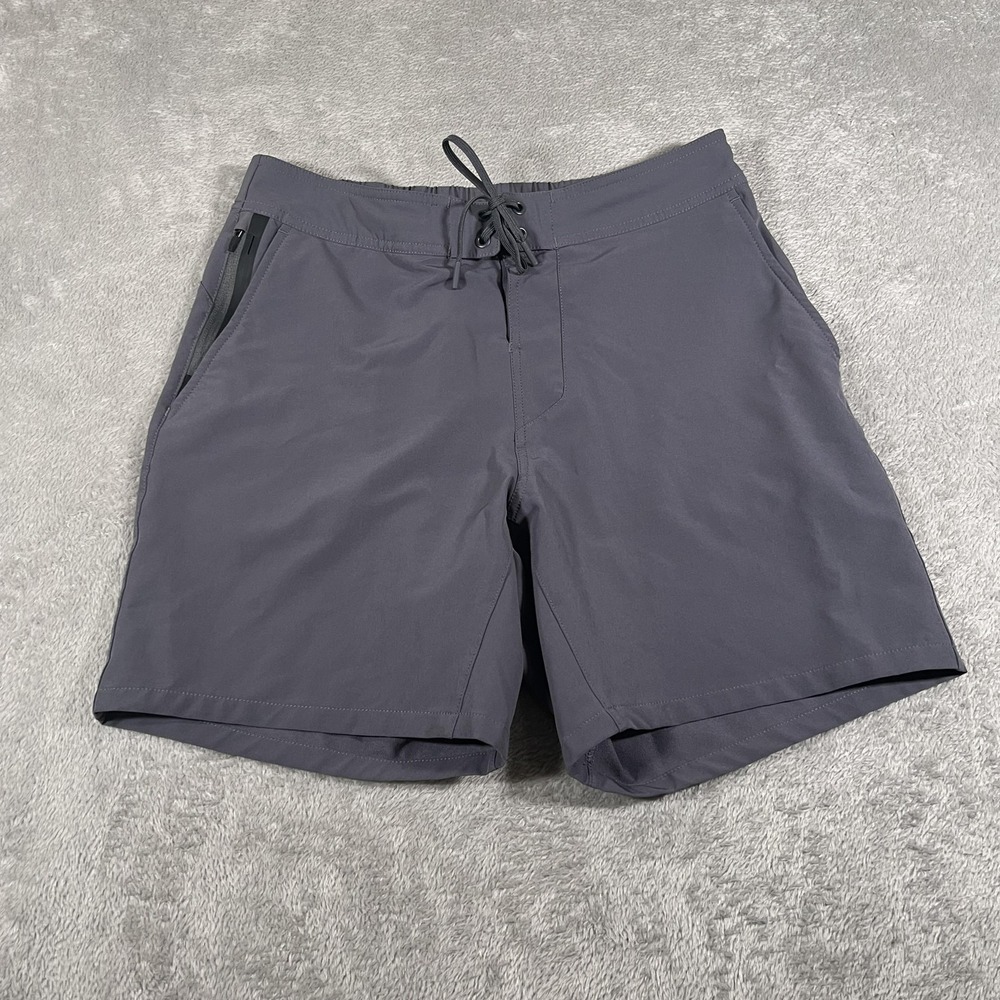 Ten Thousand Foundation Shorts Mens Medium Gray 7" Inseam Athletic Zip Pocket